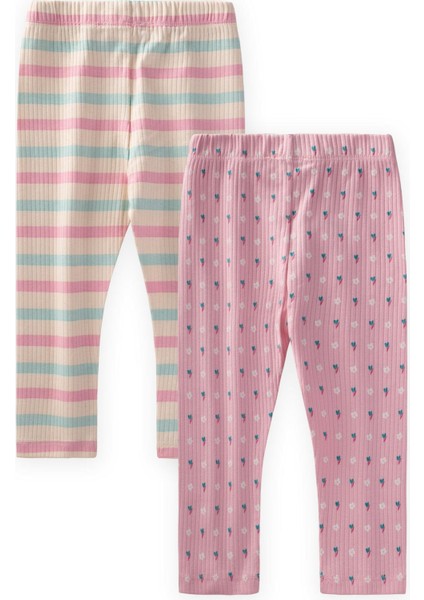 Ikili Set Tayt 1-8 Yaş Pembe - A Bej fiyatları