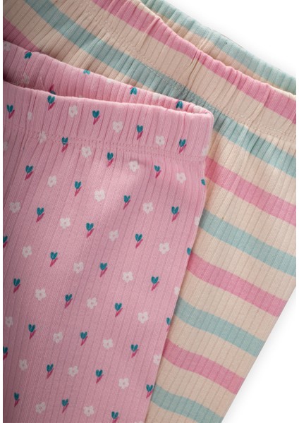 Ikili Set Tayt 1-8 Yaş Pembe - A Bej modelleri