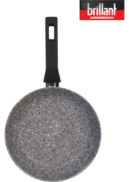 Lüks Granit 22 cm Tava Yanmaz Yapışmaz Tava Gri