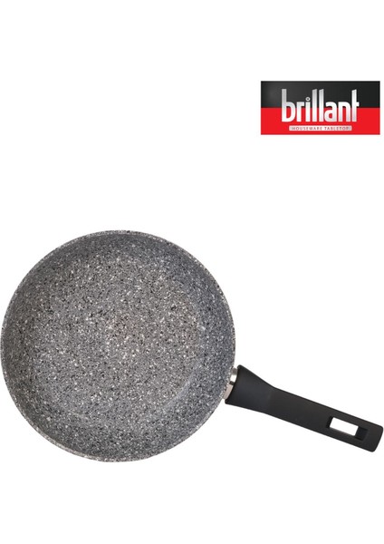 Lüks Granit 22 cm Tava Yanmaz Yapışmaz Tava Gri