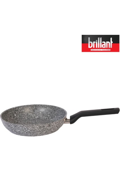 Lüks Granit 22 cm Tava Yanmaz Yapışmaz Tava Gri