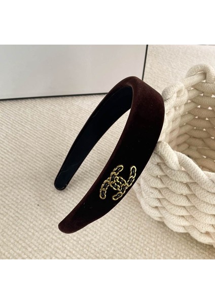 Ilkbahar ve Yaz Şampanyası Maillard Yüksek Kafatası Saten Kafa Bandı, Üst Düzey Kadın Sünger Kafa Bandı, Yeni Geniş Kenarlı Saç Demeti Kafa Bandı (Yurt Dışından)