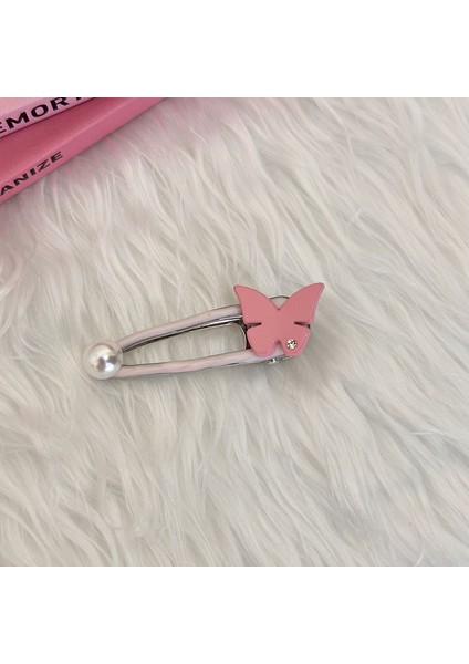 Basit ve Sevimli Metal Pembe Saç Tokası, Üst Düzey Ördek Gagası Klibi, Kafa Bandı Klibi (Yurt Dışından)