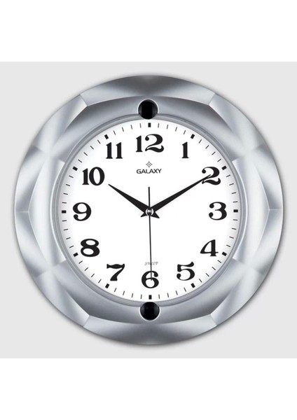 Gri duvar saati, 28x28 cm, soyut stil, şık ve modern tasarım