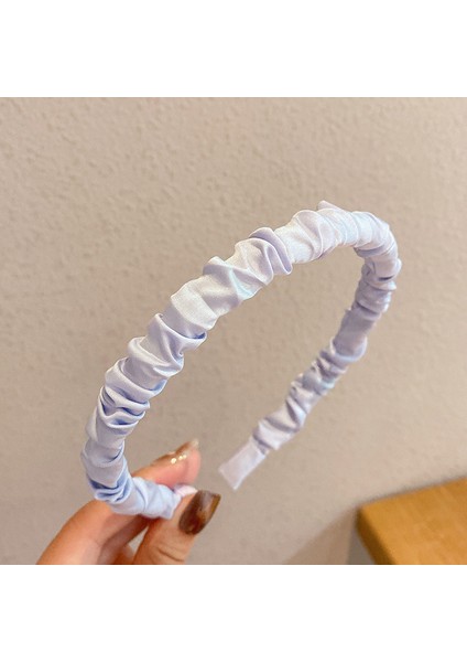 Düz Renk Saten Pilili Kafa Bandı, Tatlı Mizaçlı Kafa Bandı, Saç Tokası, Yüz Yıkama, Saç Kravat, Kafa Bandı (Yurt Dışından)