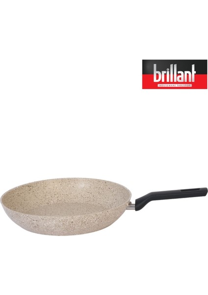 Lüks Granit 30 cm Tava Yanmaz Yapışmaz Tava Krem modelleri