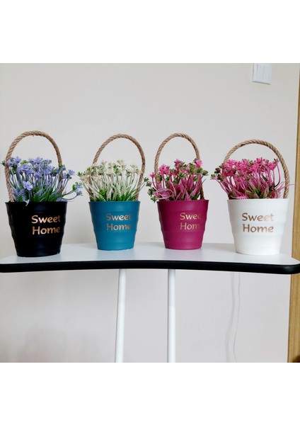 Eva 5800 Jüt Asma İpli Saksıda Yapay Çiçek (11×18 cm) – Doğal Görünümlü Zarif Dekor modelleri