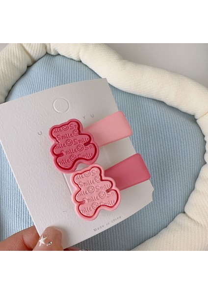 Sevimli Pembe Çocuk Saç Tokası Patlama Yan Ördek Gagası Klibi Dopamin Saç Aksesuarları (Yurt Dışından)