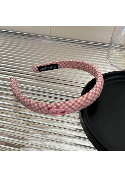 2024 Ilkbahar ve Yaz Pembe Yüksek Kafatası Bandı Headdress Tatlı ve Sevimli Kafa Bandı Basit Saç Aksesuarı (Yurt Dışından)