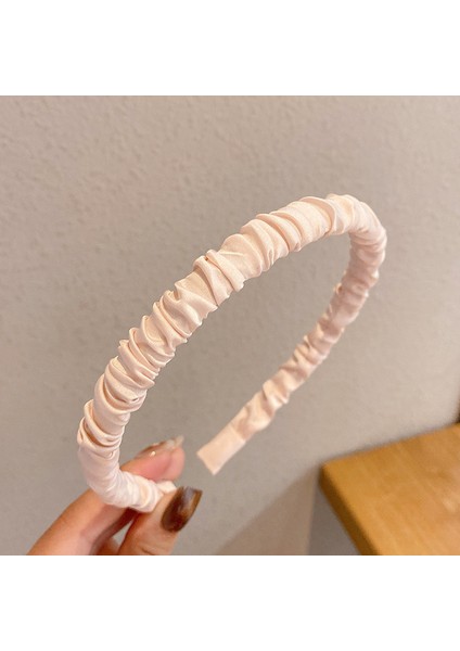 Düz Renk Saten Pilili Kafa Bandı, Tatlı Mizaçlı Kafa Bandı, Saç Tokası, Yüz Yıkama, Saç Kravat, Kafa Bandı (Yurt Dışından)