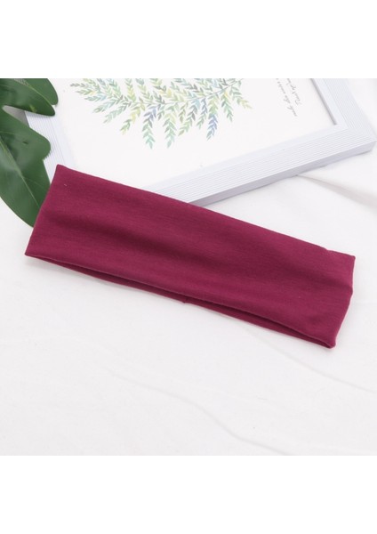 Elastik Pamuklu Saç Bandı, Şık Saç Bandı, Kadın Katı Koşu Spor Yoga Saç Bandı, Elastik Makyaj Saç Aksesuarları (Yurt Dışından)