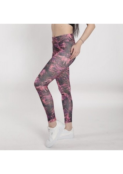 Pembe Dijital Baskılı Tayt modelleri