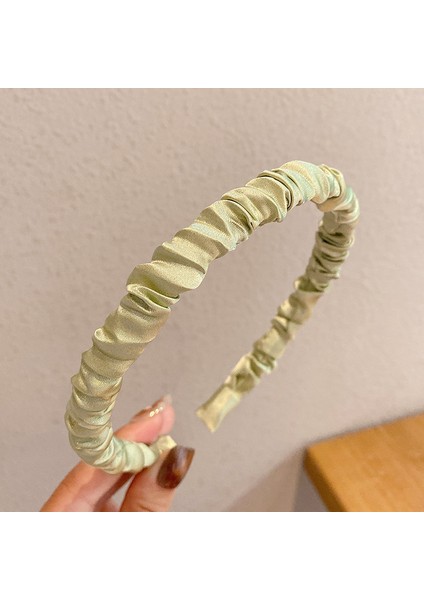 Düz Renk Saten Pilili Kafa Bandı, Tatlı Mizaçlı Kafa Bandı, Saç Tokası, Yüz Yıkama, Saç Kravat, Kafa Bandı (Yurt Dışından)