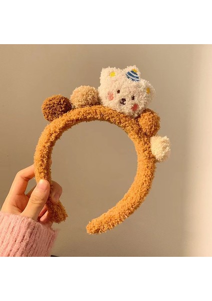 Yeni Sevimli Karikatür Yüz Yıkama Bandı ve Kafa Bandı, Yüz Yıkama Maskesi Kafa Bandı, Kaymaz Peluş Kafa Bandı (Yurt Dışından)