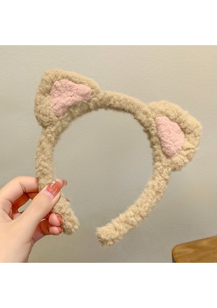 Yeni Sevimli Karikatür Yüz Yıkama Bandı ve Kafa Bandı, Yüz Yıkama Maskesi Kafa Bandı, Kaymaz Peluş Kafa Bandı (Yurt Dışından)