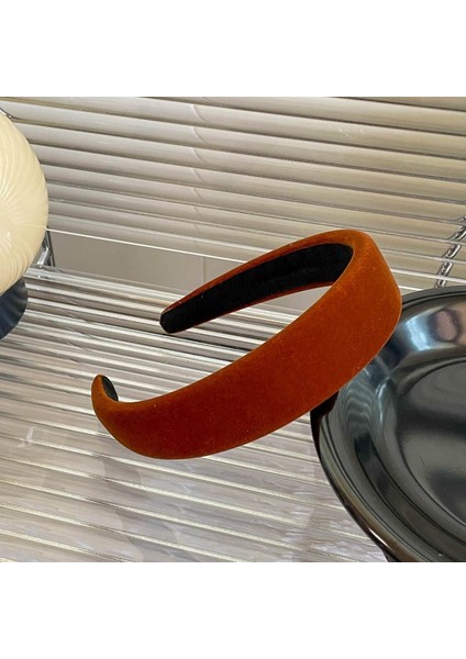 Ilkbahar ve Yaz Şampanyası Maillard Yüksek Kafatası Saten Kafa Bandı, Üst Düzey Kadın Sünger Kafa Bandı, Yeni Geniş Kenarlı Saç Demeti Kafa Bandı (Yurt Dışından)