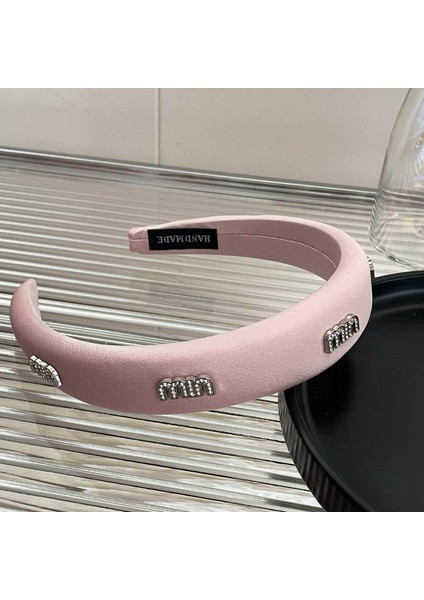 2024 Ilkbahar ve Yaz Pembe Yüksek Kafatası Bandı Headdress Tatlı ve Sevimli Kafa Bandı Basit Saç Aksesuarı (Yurt Dışından)