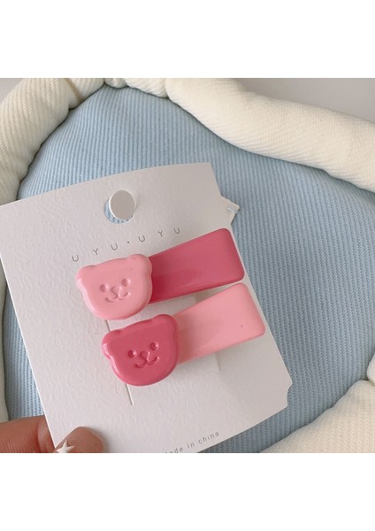 Sevimli Pembe Çocuk Saç Tokası Patlama Yan Ördek Gagası Klibi Dopamin Saç Aksesuarları (Yurt Dışından)