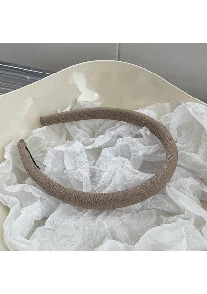 Ilkbahar ve Yaz Şampanyası Maillard Yüksek Kafatası Saten Kafa Bandı, Üst Düzey Kadın Sünger Kafa Bandı, Yeni Geniş Kenarlı Saç Demeti Kafa Bandı (Yurt Dışından)