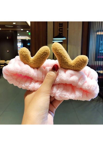 Yüz Yıkama Bandı Yumuşak Sıcak Mercan Polar Hayvan Kulaklar Bayanlar Kafa Bandı Kızlar Başörtüsü Moda Saç Aksesuarları (Yurt Dışından)