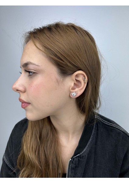 Duyarlılık Etiketi ve Zirkon Taşlı, Baget Model, Altın Kaplama Xuping Küpe 251, Vıp Ürün, Pembe (Rose) Renk