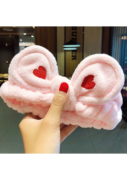 Yüz Yıkama Bandı Yumuşak Sıcak Mercan Polar Hayvan Kulaklar Bayanlar Kafa Bandı Kızlar Başörtüsü Moda Saç Aksesuarları (Yurt Dışından)