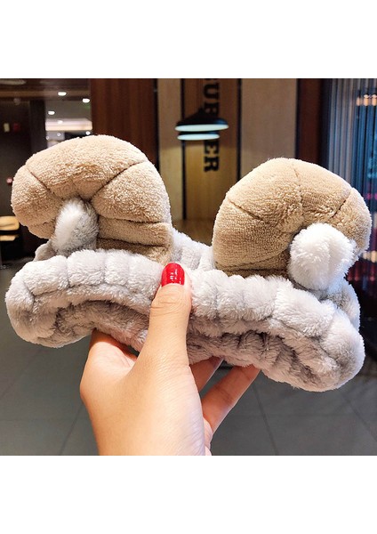 Yüz Yıkama Bandı Yumuşak Sıcak Mercan Polar Hayvan Kulaklar Bayanlar Kafa Bandı Kızlar Başörtüsü Moda Saç Aksesuarları (Yurt Dışından)