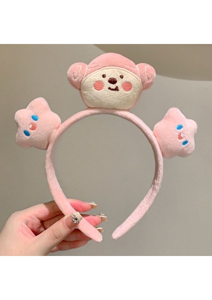 Yeni Sevimli Karikatür Yüz Yıkama Bandı ve Kafa Bandı, Yüz Yıkama Maskesi Kafa Bandı, Kaymaz Peluş Kafa Bandı (Yurt Dışından)