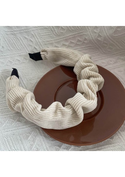 Ilkbahar ve Yaz Şampanyası Maillard Yüksek Kafatası Saten Kafa Bandı, Üst Düzey Kadın Sünger Kafa Bandı, Yeni Geniş Kenarlı Saç Demeti Kafa Bandı (Yurt Dışından)