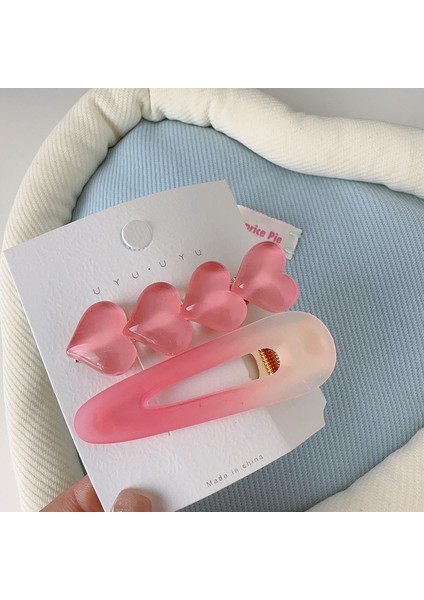 Sevimli Pembe Çocuk Saç Tokası Patlama Yan Ördek Gagası Klibi Dopamin Saç Aksesuarları (Yurt Dışından)