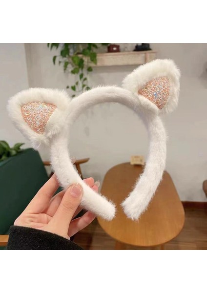 Yeni Sevimli Karikatür Yüz Yıkama Bandı ve Kafa Bandı, Yüz Yıkama Maskesi Kafa Bandı, Kaymaz Peluş Kafa Bandı (Yurt Dışından)