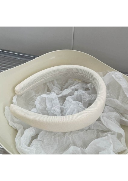 Ilkbahar ve Yaz Şampanyası Maillard Yüksek Kafatası Saten Kafa Bandı, Üst Düzey Kadın Sünger Kafa Bandı, Yeni Geniş Kenarlı Saç Demeti Kafa Bandı (Yurt Dışından)