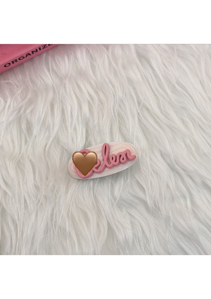 Basit ve Sevimli Metal Pembe Saç Tokası, Üst Düzey Ördek Gagası Klibi, Kafa Bandı Klibi (Yurt Dışından)