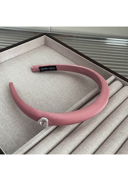 2024 Ilkbahar ve Yaz Pembe Yüksek Kafatası Bandı Headdress Tatlı ve Sevimli Kafa Bandı Basit Saç Aksesuarı (Yurt Dışından)