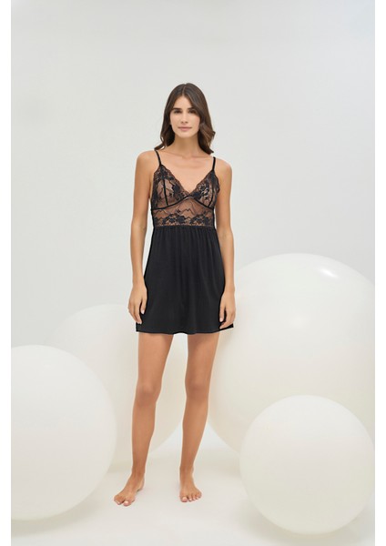 16662 Kadın Babydoll Tanga Takım