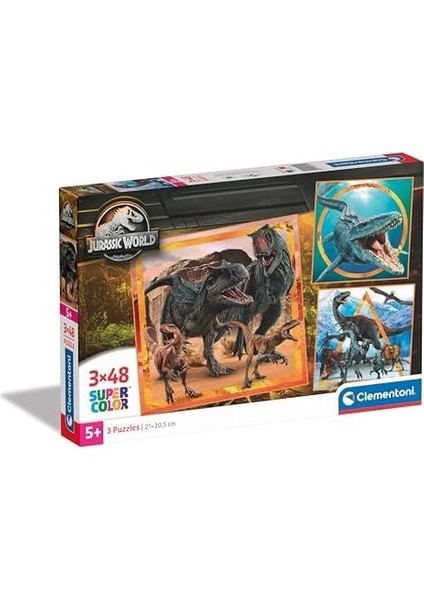 World [puzzle] Kolor Jurassic 3×48 Super Yeni