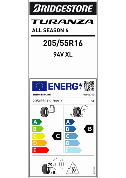 205/55 R16 94V Xl Turanza All Season 6 C-B-70 Oto 4 Mevsim Lastiği Oto Lastiği (Üretim Yılı:2025) fiyatları