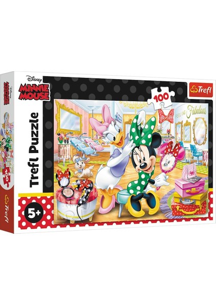 Yapboz, Minnie Güzellik Stüdyosunda, Disney Minnie, 100 Parça, 5 Yaşından Büyük Çocuklar Için