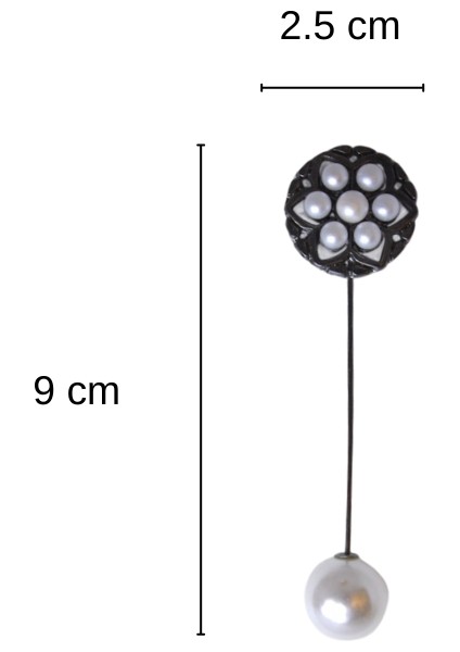Incili Metal Iğne Broş