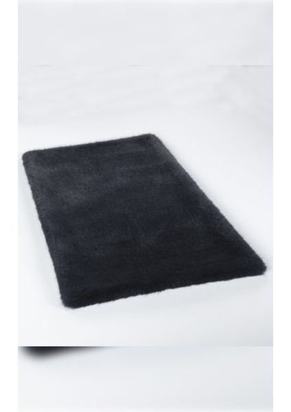 Halı Reiki Antrasit Ultra Yumuşak Dokulu Ithal Yıkanabilir Tüy Dökmez En Üst Kalite Pelüş Halı
