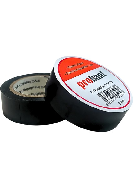 Probant Pvc Elektrik Bandı - 18 mm x 9.1m Siyah 10 Adet