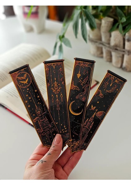 Harry Potter Temalı 4'lü Kitap Ayracı Seti - 3D Baskı