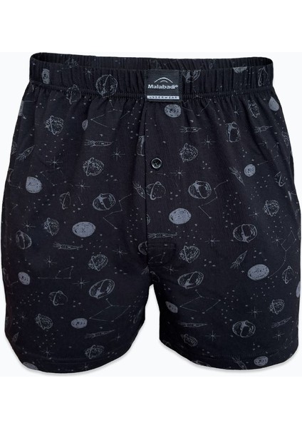 Erkek 3 Lü Siyah Premium Collection Desenli Geniş Kalıp Büyük Beden Modal Boxer 3M254 fırsatları