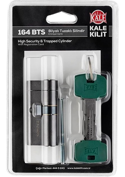 Kale 164 Bts Bilyalı Tuzaklı Silindir Emniyet Kartlı