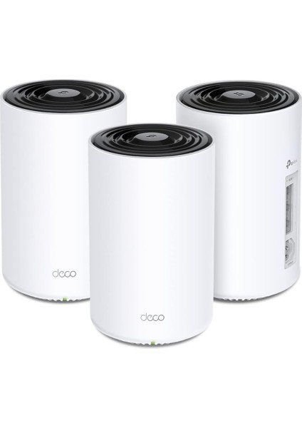 Deco PX50(3-PACK), AX3000 + G1500, 1 Ghz Cpu, Powerline/mesh, Yapay Zeka Desteği, Gigabit Portları, 150 Cihaza Kadar Bağlantı, 600 M² 'ye Kadar Kapsama, Powerline Mesh Wifi 6 Sistemi