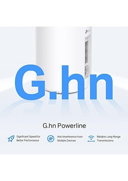 Deco PX50(3-PACK), AX3000 + G1500, 1 Ghz Cpu, Powerline/mesh, Yapay Zeka Desteği, Gigabit Portları, 150 Cihaza Kadar Bağlantı, 600 M² 'ye Kadar Kapsama, Powerline Mesh Wifi 6 Sistemi