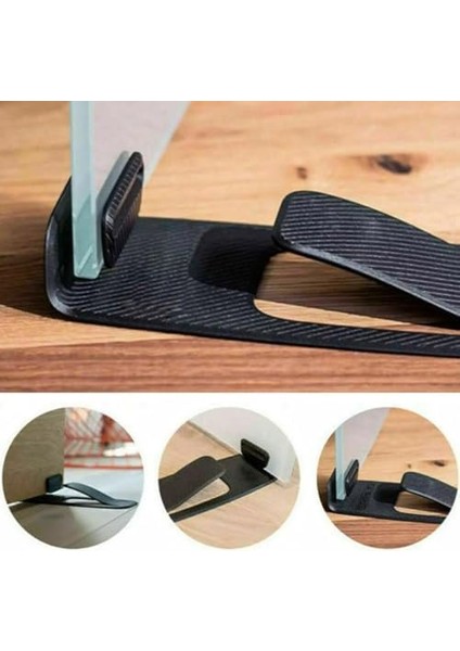 Yapışkanlı Kapı Stoperi - 5'li Kapı Durdurucu Plastik Kapı Altı Takozu