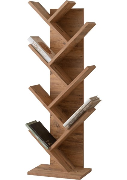 Modern Zikzak 10 Raflı Kitaplık 60X36X156