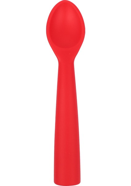 Premium BPA Free Silikon Mama Kaşığı - Güvenli Bebek Beslenme - Kolay Temizlik - 6+ Ay - Kırmızı Renk