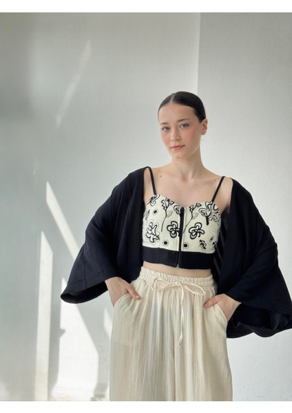 Tasarım Mini Kimono Kadın Siyah Renkli fırsatları